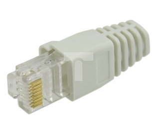 Gumowa osłonka wtyku RJ45 szara WORECZEK 100szt.