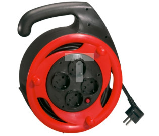 HELMO Przedłużacz zwijany 4x2P+Z 10m /przewód PVC 3x1,5mm2/ 90970