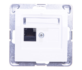 IMPRESJA Gniazdo komputerowe pojedyncze RJ45 kat.5e MMC białe GPK-1Y/K/m/00