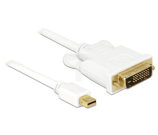 KABEL DISPLAYPORT MINI(M) V1.1A-&gt;DVI-D(M)(24+1) 3M BIAŁY DUAL LINK DELOCK