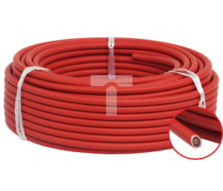 KABEL PRZEWÓD SOLARNY SŁONECZNY 4mm CZERWONY 1000V MC4 25m
