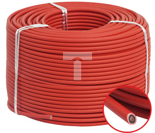 KABEL PRZEWÓD SOLARNY SŁONECZNY 4mm CZERWONY 1000V MC4 500M