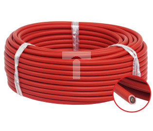 KABEL PRZEWÓD SOLARNY SŁONECZNY 4mm CZERWONY 1000V MC4 50m