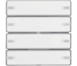 KNX e/s Q.x Przycisk 4-kr z polem opis., diod. LED RGB i czuj. temp., alu 80144321