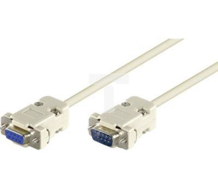 Kabel D-Sub 9pin gniazdo,D-Sub 9pin wtyk 2m szary 50224