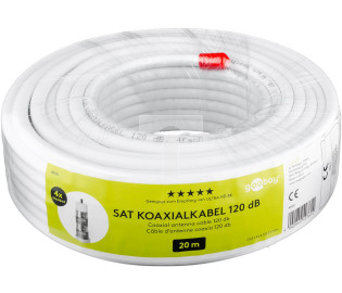Kabel koncentryczny antenowy quattro ekranowanie 4x, 120 Db CCS 20 m 49761