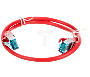 Kabel krosowy (Patch Cord) U/UTP kat.5e czerwony 0,5m DK-1512-005/R