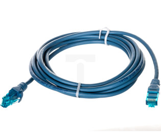 Kabel krosowy (Patch Cord) U/UTP kat.5e niebieski 3m DK-1512-030/B