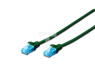 Kabel krosowy (Patch Cord) U/UTP kat.5e zielony 1m DK-1512-010/G
