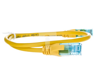 Kabel krosowy (Patch Cord) U/UTP kat.5e żółty 0,5m DK-1512-005/Y