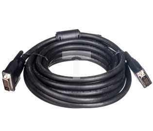 Kabel połączeniowy DVI-D Dual Link Typ DVI-D(24+1)/DVI-D(24+1), M/M czarny 5m AK-320101-050-S