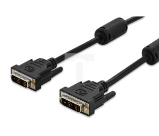 Kabel połączeniowy DVI-D Single Link Typ DVI-D(18+1)/DVI-D(18+1), M/M czarny 5m AK-320100-050-S