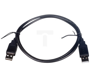 Kabel połączeniowy USB 2.0 Typ USB A/USB A, M/M czarny 1m AK-300100-010-S