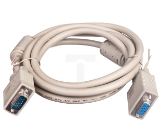Kabel przedłużający SVGA Typ DSUB15/DSUB15, M/Ż beżowy 1,8m AK-310203-018-E