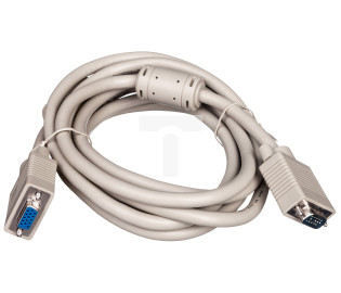Kabel przedłużający SVGA Typ DSUB15/DSUB15, M/Ż beżowy 3m AK-310203-030-E