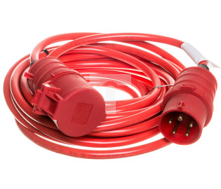 Kabel przedłużajacy (przedłużacz) Super-Solid IP44 10m CEE 400V/16A czerwony AT-N07V3V3-F 5G1,5 1168580