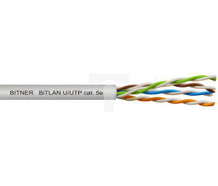 Kabel teleinformatyczny BiTLAN U/UTP 4x2x24 AWG (0,5) cat.5e 200 Eca /305m/