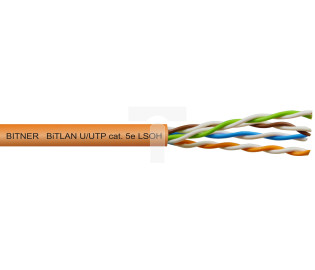 Kabel teleinformatyczny BiTLAN U/UTP kat.5e 4x2x0,5 LSOH TI0008 klasa Dca-s2 d2 a1 /100m/