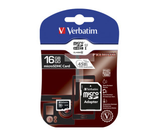 Karta pamięci VERBATIM MICRO SDHC 16GB CLASS 10 + ADAPTER SD