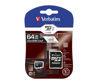 Karta pamięci VERBATIM microSD SDXC 64GB CLASS 10 + ADAPTER SD