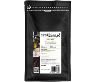 Kawa ziarnista, rzemieślnicza, świeżo palona Arabika i Robusta Salnie 500g
