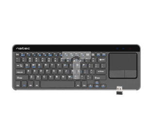 Klawiatura z touch padem do smart TV NATEC TURBOT, slim, beprzewodowa 2.4GHZ, X-SCISSORS NKL-0968