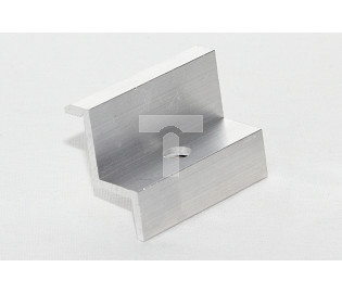 Klema końcowa 30mm Dł: 50mm anodowana srebrna