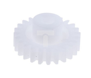 Koło zębate walcowe, moduł: 1, l.zębów: 24, śr. piasty: 11.7mm, śr. otworu: 5mm, POM