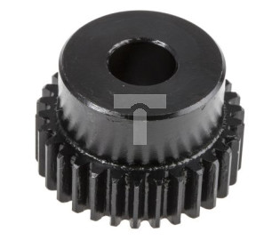 Koło zębate walcowe, moduł: 1, l.zębów: 30, śr. piasty: 25mm, śr. otworu: 10mm, Stal