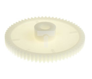Koło zębate walcowe, moduł: 1, l.zębów: 64, śr. piasty: 18mm, śr. otworu: 8mm, POM