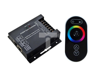 Kontroler sterownik RGBW RF dotykowy288W 12/24VDC czarny radiowy 433.92MHz
