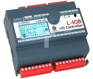 LIOB-482 LOYTEC Sterownik wejścia / wyjścia LIOB-IP852: 6 UI, 6 AO, 8 DO (8 x Relay 6 A)