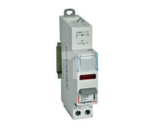 Łącznik modułowy bistabilny z lampką LED 1R 20A 12/48V AC/DC LP442 412913