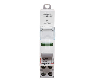 Łącznik modułowy bistabilny z lampką LED 1Z 20A 110/400V AC LP451 412914