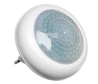 Lampka nocna wtykowa LED 0,5W z czujnikiem zmierzchowym biała PIR LX-LD-108P P3304