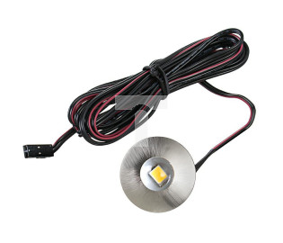 LedPoint Oprawa meblowa led okrągla 0,7W ciepła biała wpuszczana podszafkowa
