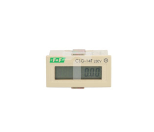 Licznik czasu pracy 110-230V AC/DC 8 znaków cyfrowy tablicowy 48x24mm CLG-14T