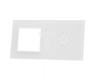 Livolo BIAŁY PANEL SZKLANY 1 + MIEJSCE NA GNIAZDO 701G-61
