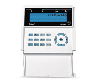 Manipulator LCD z czytnikiem kart zbliżeniowych niebieskie podświetlenie biała obudowa ACCO-KLCDR-BW