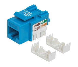 Moduł Keystone RJ45 UTP Cat5e Niebieski Punch-Down