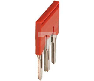 Mostek grzebieniowy 3-torowy 6mm2 czerwony NSYTRAL63 /50 szt./