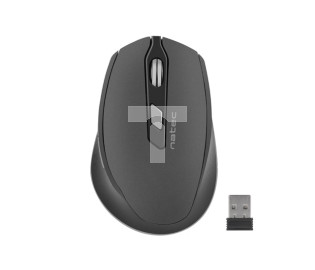 Mysz bezprzewodowa NATEC SISKIN czarno-szara z cichym klikiem 2400DPI NMY-1423