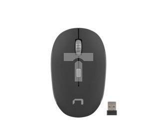 Mysz optyczna bezprzewodowa NATEC MARTIN 1600DPI czarno-szara NMY-1189