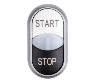 Napęd przycisku podwójny czarno/biały /START-STOP/ z podświetleniem z samopowrotem M22-DDL-WS-GB1/GB0 216708
