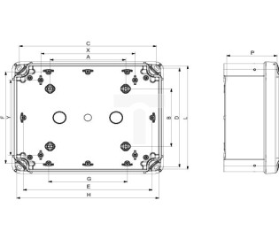 Obudowa 225x175x120mm ABS IP66 Thalassa TBS NSYTBS241912H