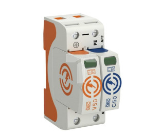 Ogranicznik przepięć B+C Typ 1+2 1P+N 12,5kA 280V V50-1+NPE-280 5093522