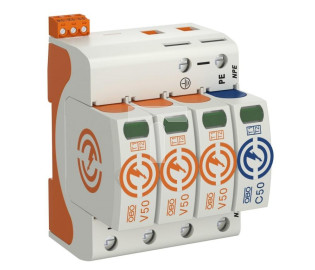 Ogranicznik przepięć B+C Typ 1+2 3P+N 12,5kA 280V V50-3+NPE+FS-280 5093533