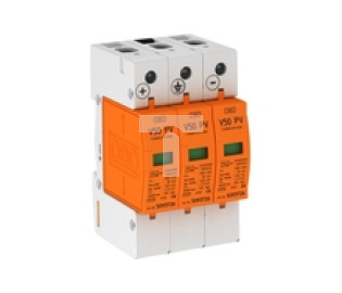 Ogranicznik przepięć PV ze zdalną sygnalizacją 600V DC B+C Typ 1+2 3P 12,5kA 2,6kV V50-B+C Typ 1+2 3PHFS600 5093625