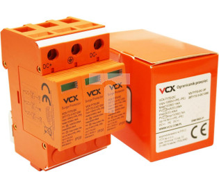 Ogranicznik przepięć fotowoltaiczny DC typ 1+2 (B+C) 3P 1200V 7kA VCX Professional do ochrony paneli solarnych PV
