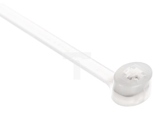 Opaska kablowa 100x2,5 biała 2-LOCK zęby stalowe BMTB1025 /100szt./